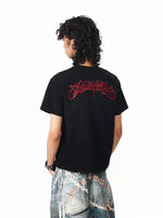 Embroidered Letter Boxy Hip Hop T-Shirt 3