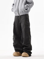 Retro Wide-Leg Multi-Pocket Cargo Pants 1