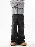 Retro Wide-Leg Multi-Pocket Cargo Pants 2