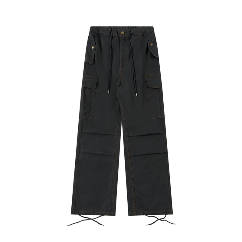 5510185705850,5510185705851,5510185705852, Retro Wide-Leg Multi-Pocket Cargo Pants