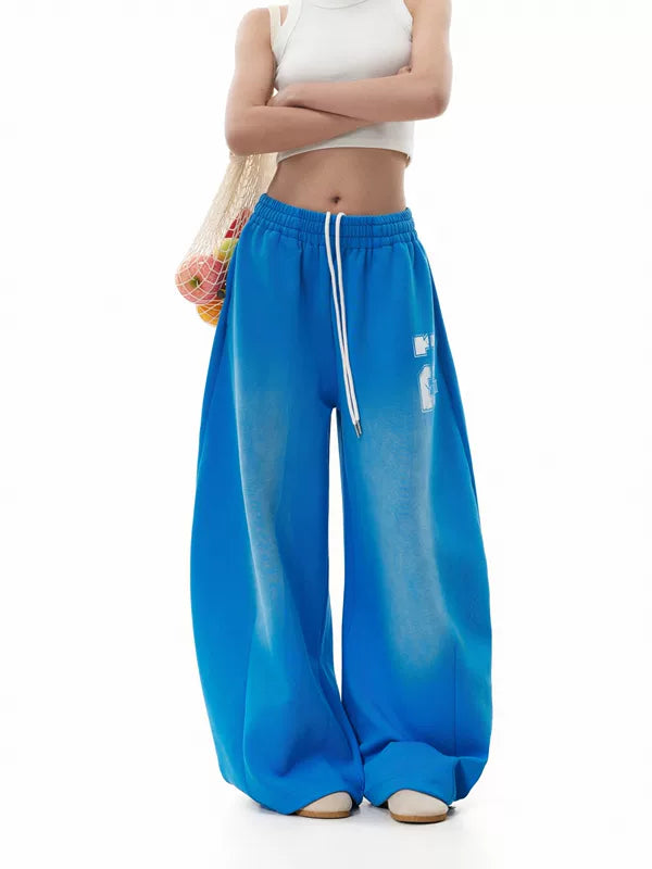 Retro Wide-Leg Drawstring Sweatpants 2