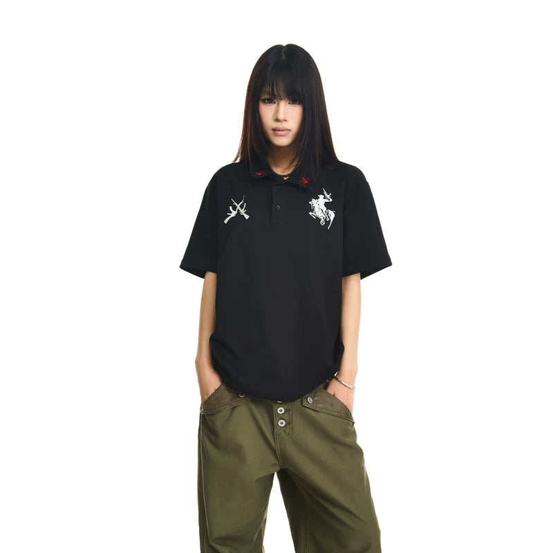6256935190849,6256935190850,6256935190851,6256935190852, Embroidered Polo Shirt