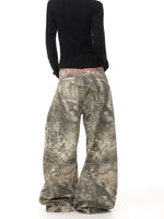 Baggy Camouflage Wide-Leg Cargo Pants 1