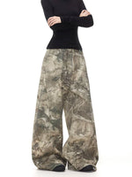Baggy Camouflage Wide-Leg Cargo Pants 4
