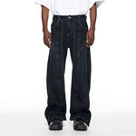 5043217759505,5043217759506,5043217759507,5043217759508, 3D Cut Patchwork Wide Leg Jeans Pants