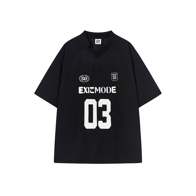 5796553569158,5796553569160,5796553569162,5796553569164, Retro Graphic Numbered Short-Sleeve T-Shirt