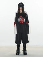 Textured Oversized Faux Two-Piece Jersey T-Shirt 1