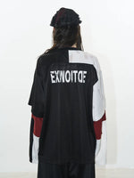 Textured Oversized Faux Two-Piece Jersey T-Shirt 4