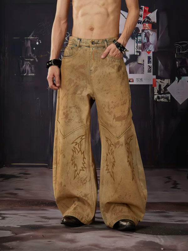 Distressed Wide-Leg Jeans 2