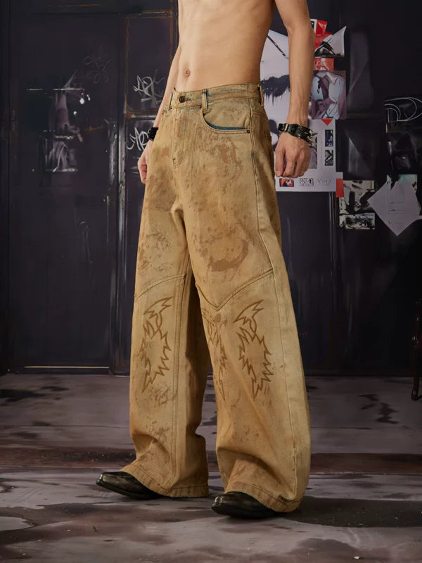 Distressed Wide-Leg Jeans 3