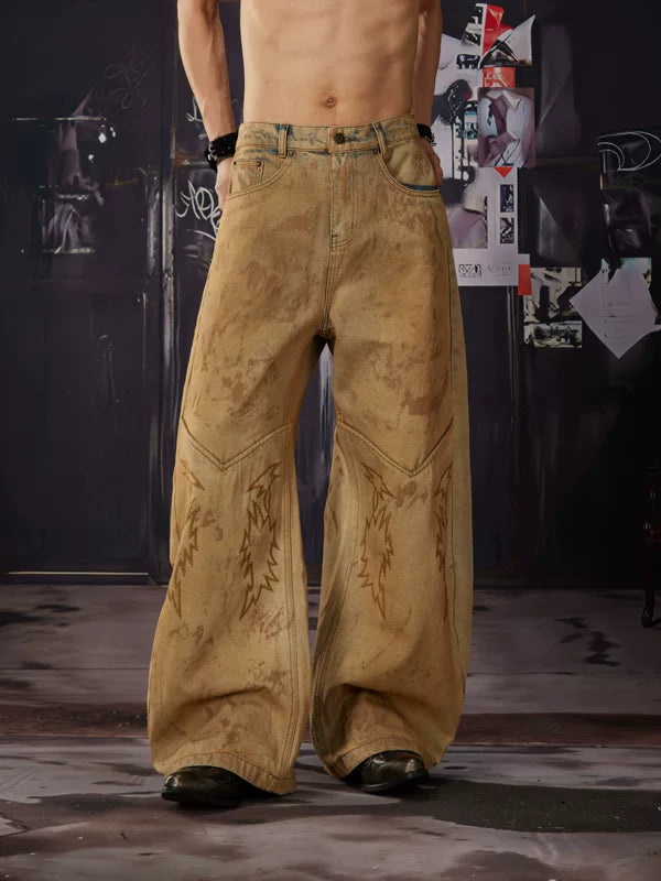 Distressed Wide-Leg Jeans 5