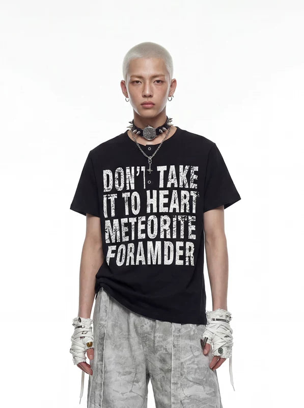Distressed Graphic Print T-Shirt 1