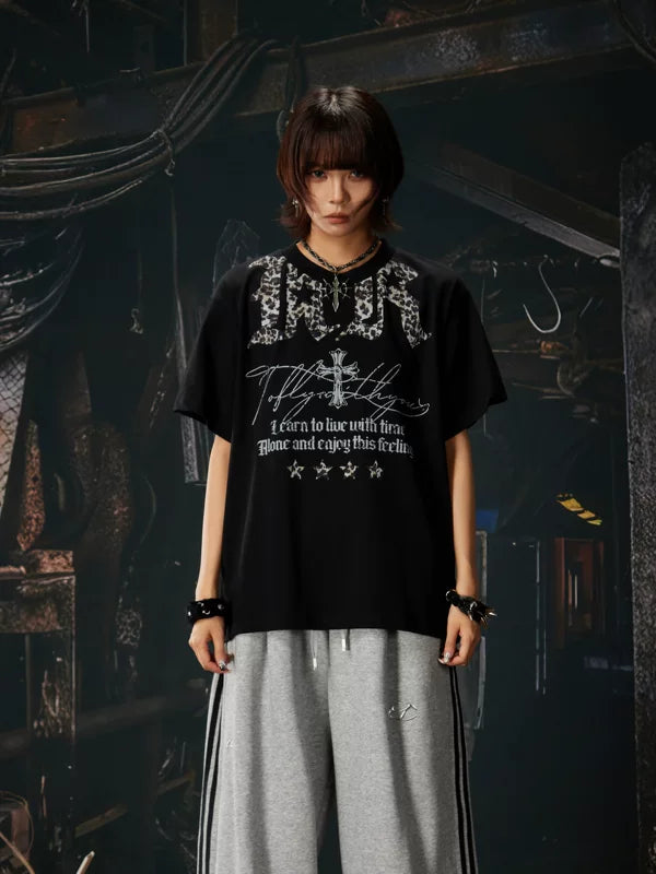 Street Style Graphic Print Cotton T-Shirt 2