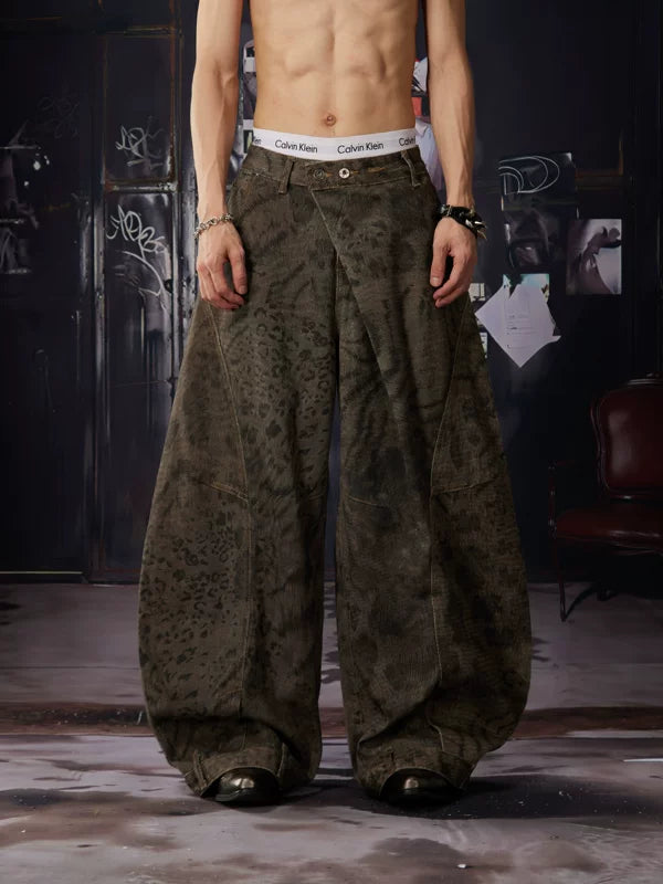 Leopard Print Wide Leg Pants 1