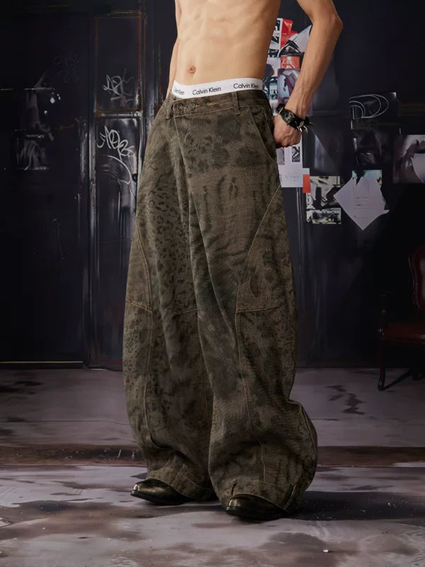 Leopard Print Wide Leg Pants 2