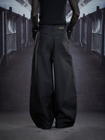 Deconstructed Patchwork Wide Leg Denim Pants 3