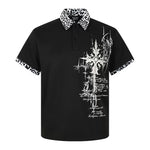 6088691900356,6088450660937,6088450660938,6088450660939, Leopard Print Collar Polo Shirt
