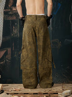 Heavy-Duty Multi-Pocket Wide Leg Cargo Pants 3