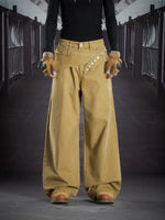 Wide Leg Cotton Utility Work Pants 1