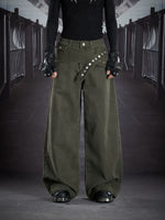 Wide Leg Cotton Utility Work Pants 2