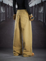 Wide Leg Cotton Utility Work Pants 4