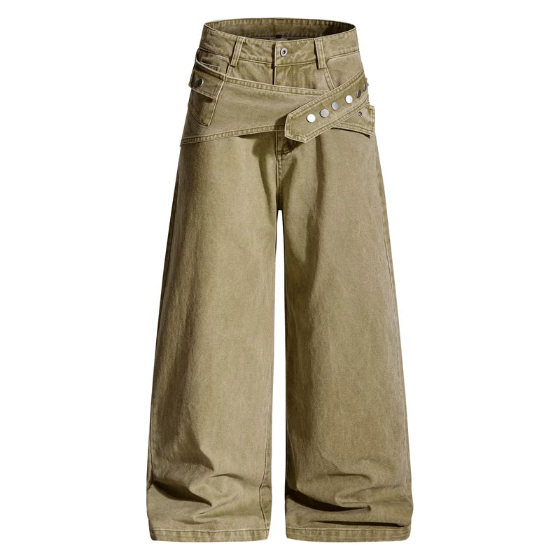6161993034264,6161993034265,6161993034266,6161993034267,6161993034268, Wide Leg Cotton Utility Work Pants