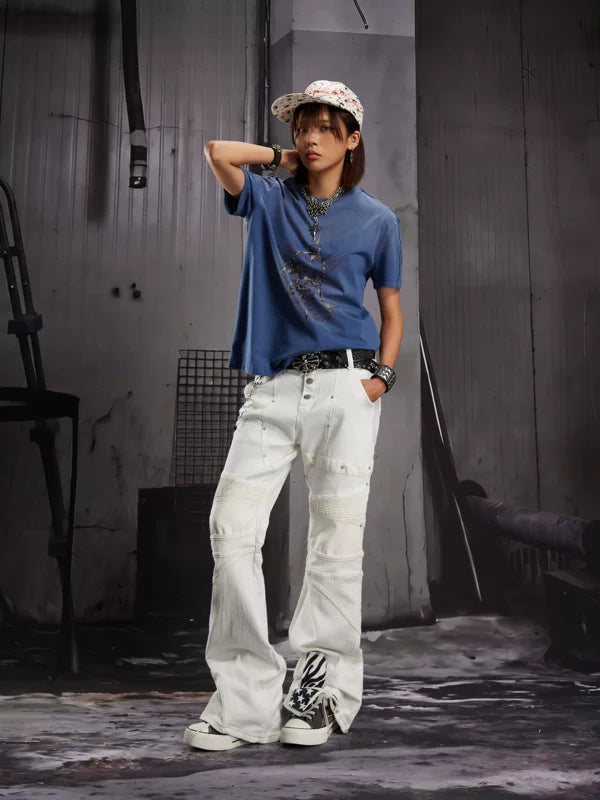 Distressed Graphic Print Short-Sleeve T-Shirt 4