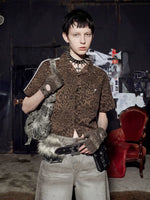 Leopard Print Cuban Collar Shirt 4