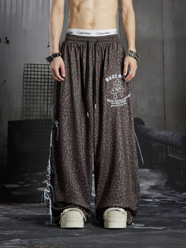 Leopard Print Wide Leg Pants 1