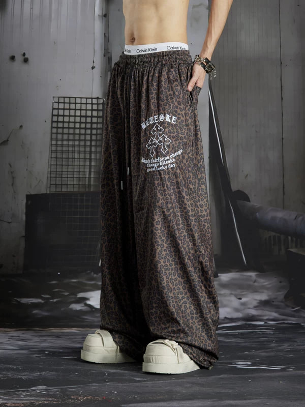 Leopard Print Wide Leg Pants 3