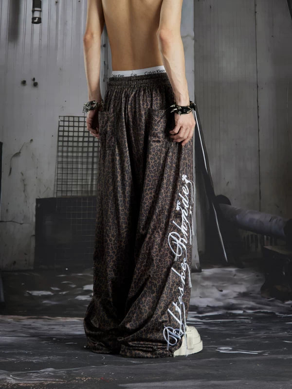 Leopard Print Wide Leg Pants 5