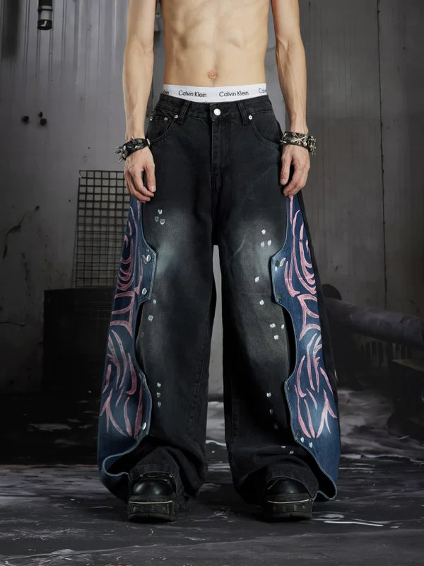 Distressed Wide Leg Jeans 1