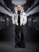 Distressed Multi-Pocket Wide Leg Cargo Pants 4