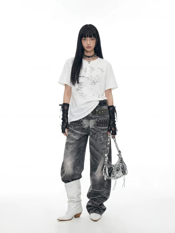 Distressed Print Slim Fit T-Shirt 5