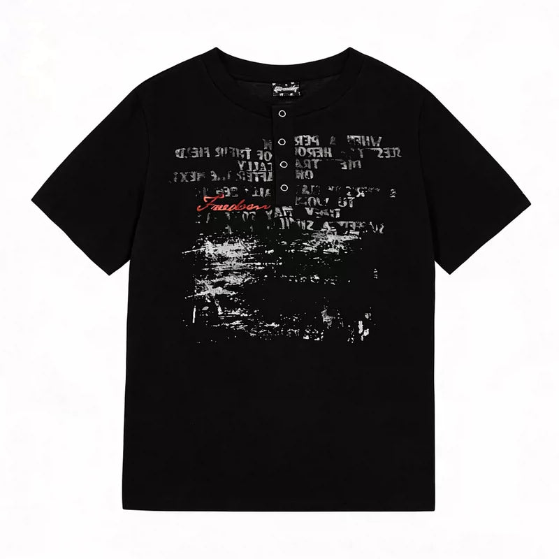 6239648742521,6230939263166,6230939263167, Distressed Print Slim Fit T-Shirt