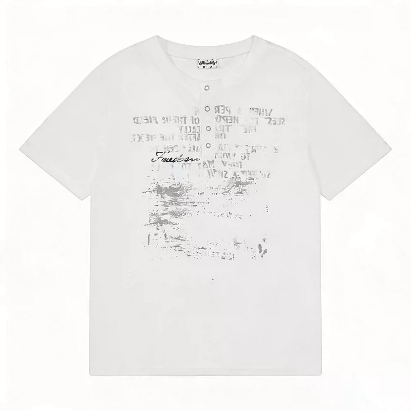 6239648742520,6230939263170,6230939263171, Distressed Print Slim Fit T-Shirt
