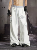 Graphic Print Wide Leg Sweatpants 2