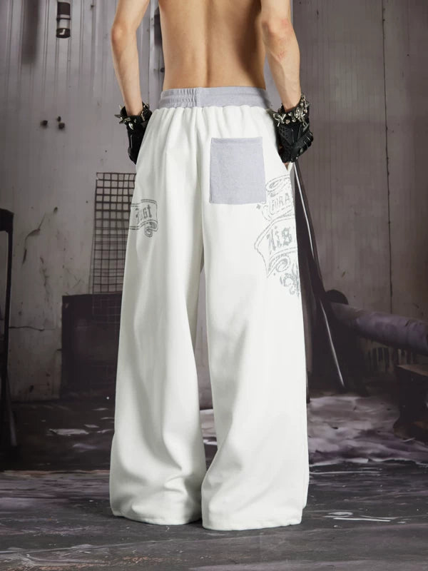 Graphic Print Wide Leg Sweatpants 3