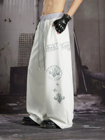 Graphic Print Wide Leg Sweatpants 4