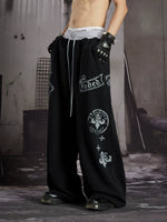 Graphic Print Wide Leg Sweatpants 4
