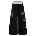 6096553384402,6096553384403,6096553384404,6096553384405, Graphic Print Wide Leg Sweatpants