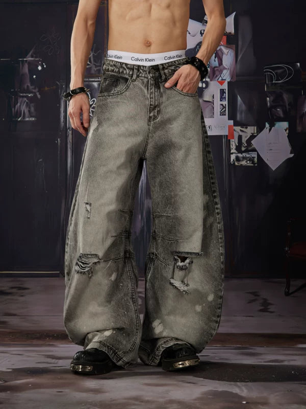 Distressed Wide Leg Jeans 3