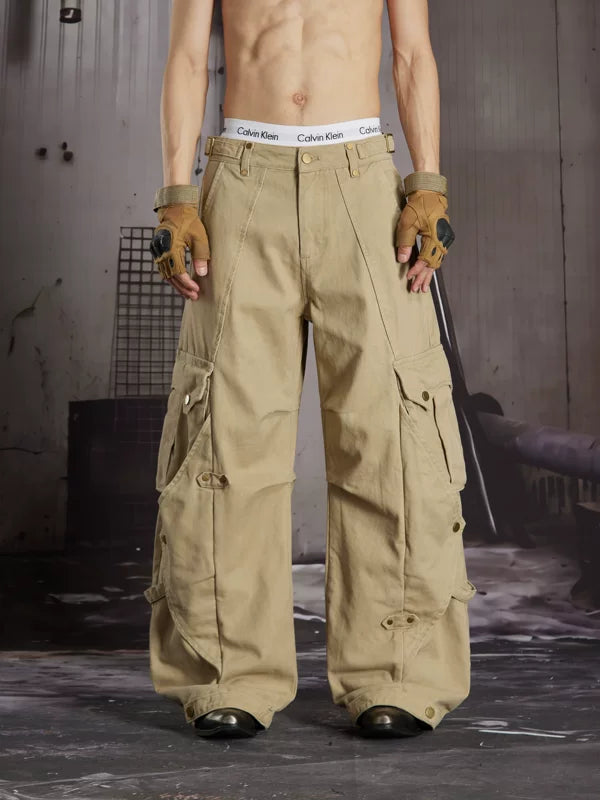 Loose Straight Leg Multi-Pocket Cargo Pants 1