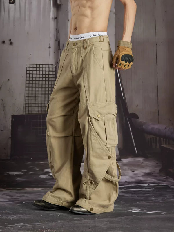 Loose Straight Leg Multi-Pocket Cargo Pants 2