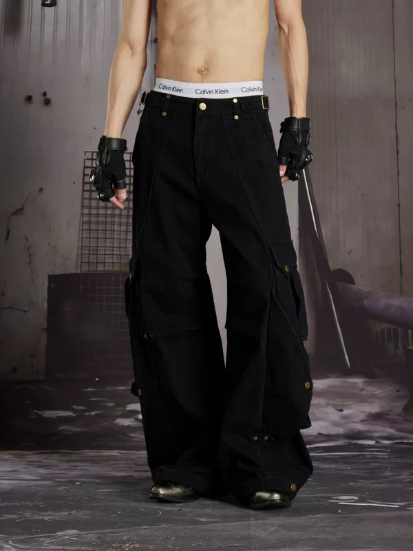 Loose Straight Leg Multi-Pocket Cargo Pants 3