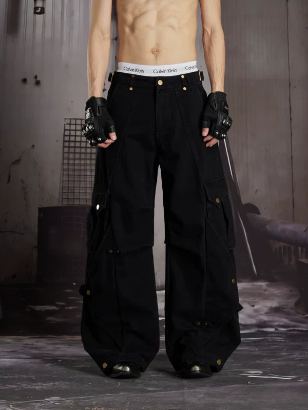 Loose Straight Leg Multi-Pocket Cargo Pants 4