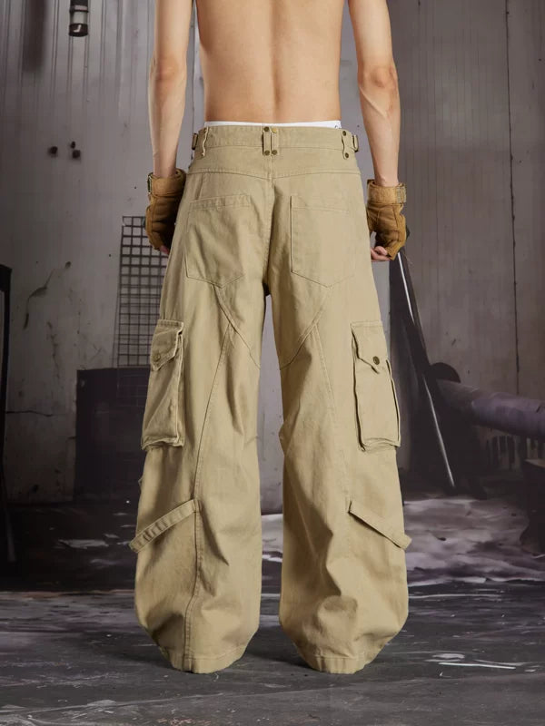 Loose Straight Leg Multi-Pocket Cargo Pants 5