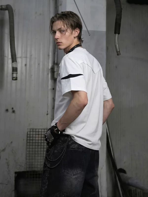Zipper-Detail Crew Neck T-Shirt 2