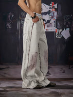 Distressed Wide-Leg Jeans Pants 5
