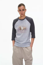 6219039162770,6219039162771,6219039162772,6219039162773, Waffle Raglan Three-Quarter Sleeve T-Shirt